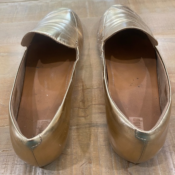 FitFlop Lena Metallic gold loader slide on shoes - Picture 5 of 15